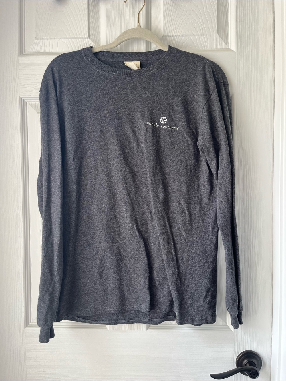 Simply Southern Charcoal Gray Long-Sleeve Crewneck Tee
